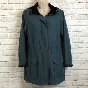 St. John's Bay Women's Size Small Dark Green Winter Jacket Coat W/Removable Hood